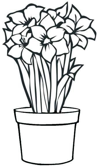 artfully decorated flower pot coloring pages flower coloring pages