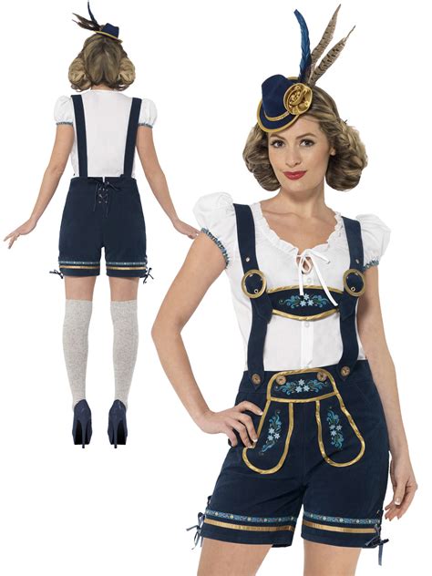 Ladies Deluxe Lederhosen Oktoberfest Costume Adult Traditional Fancy