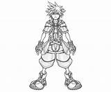 Sora Kingdom Hearts Characters Coloring Pages Armored sketch template