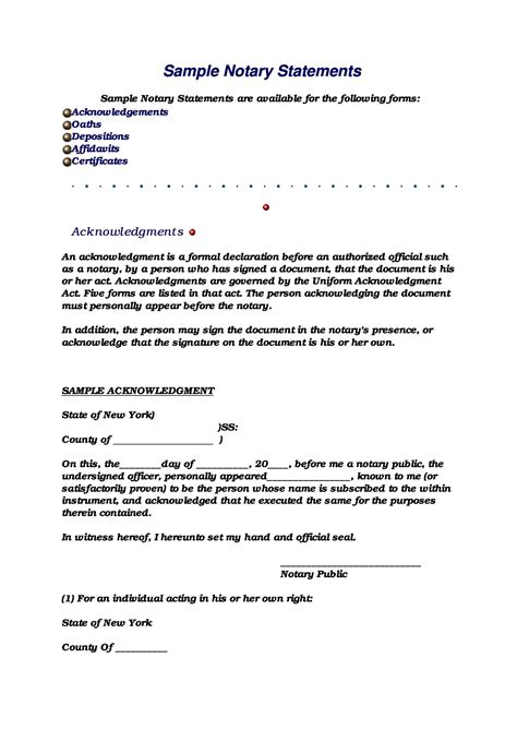 notarized letter template  template lab