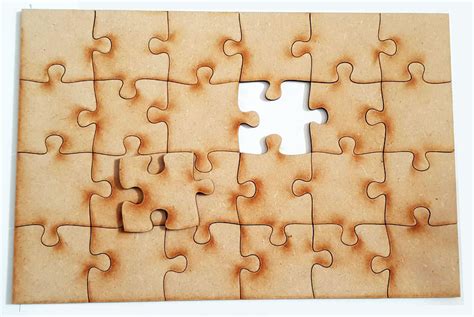 plain wood jigsaw puzzle    laser cut blanks cm  cm