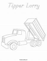 Tipper Lorry Coloring Built California Usa sketch template