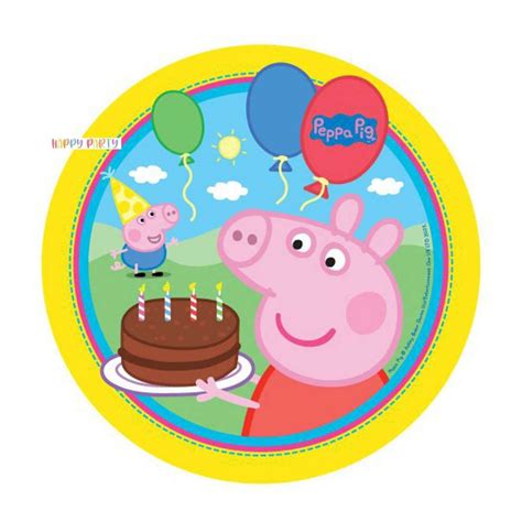 peppa pig edible topper decoration  images happy party
