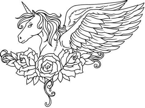 winged unicorn coloring pages  printable coloring pages  kids
