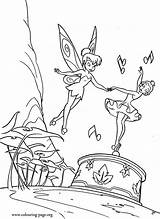 Coloring Tinker Bell Pages Tinkerbell Dancing Singing Colouring Boxtrolls Winnie Printable Movie Library Clipart Popular Princess sketch template