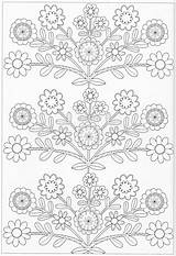 Coloring Pages Scandinavian Book Patterns Embroidery Pattern Pg Flower Hand sketch template