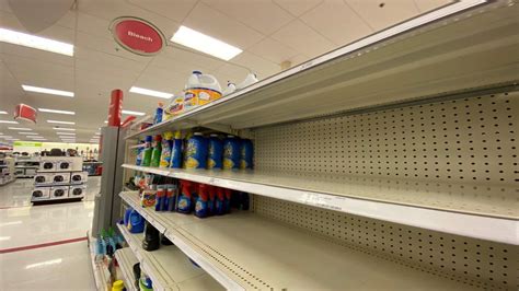 empty store shelves   houston area  people prepare   qurantine long