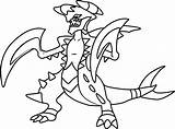Pokemon Garchomp Mega Coloring Pages Printable Cartoon Categories A4 sketch template