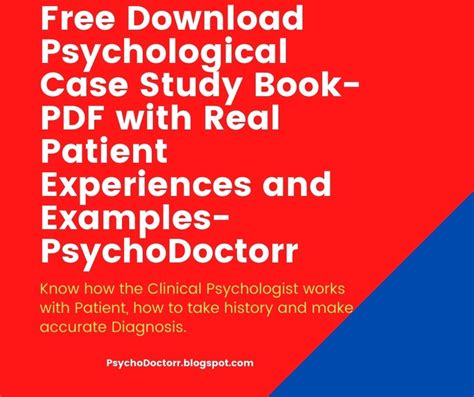 psychological case study book   real patient
