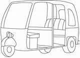 Rickshaw Aut sketch template