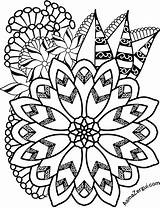 Coloring Pages Flower Adult Asma Color Tribal Only Leen Margot Key sketch template