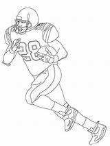 Football Coloring Player Pages Printable Color Boys Kids Bright Colors Favorite Choose sketch template