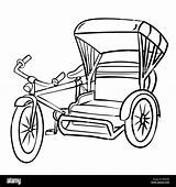 Tricycle Clipart Simple Vector Sketch Line Coloring Hand Drawn Illustration Artie Johnson Guy Book Alamy Stock Shopping Cart Clipground sketch template