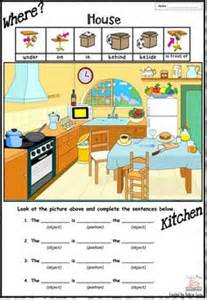 math worksheet preposition  place worksheets  kindergarten