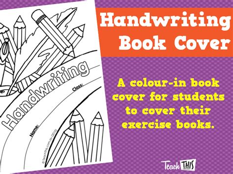 handwriting book cover teacher resources  classroom games