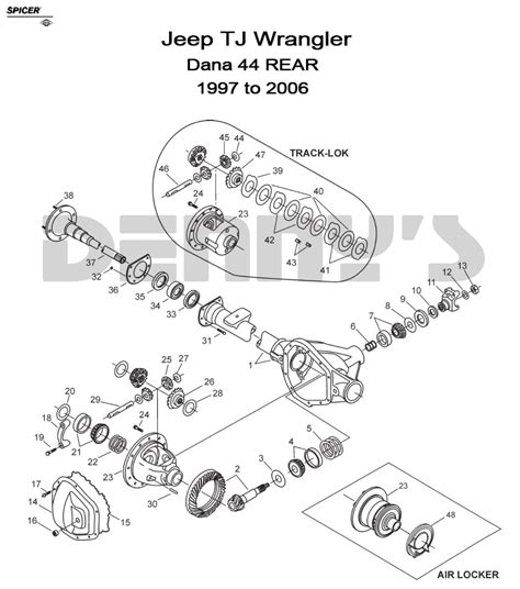 dana  rear axle parts diagram wiring diagram