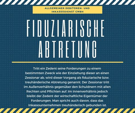 fiduziarische abtretung allgemeiner debitoren und inkassodienst gmbh