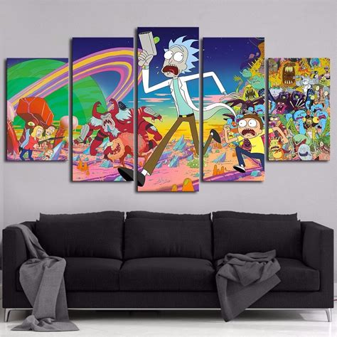 Rick And Morty 5 Piece Canvas Adinaporter