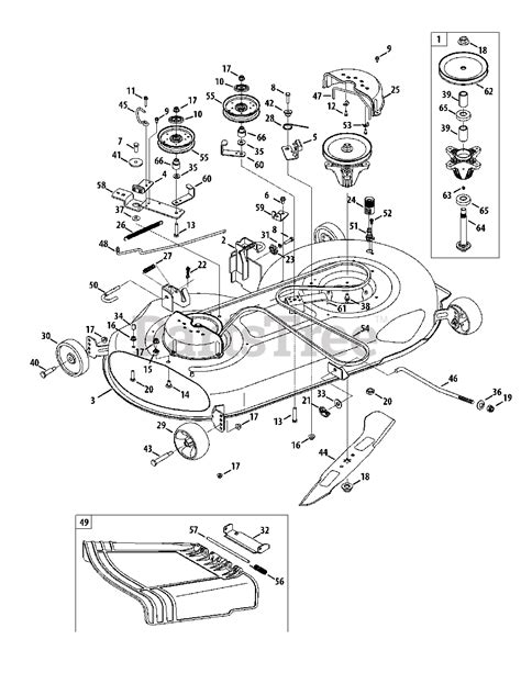 diagram cub cadet  mower deck diagram mydiagramonline