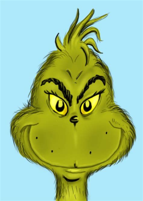 learn   draw  grinch face grinch step  step drawing