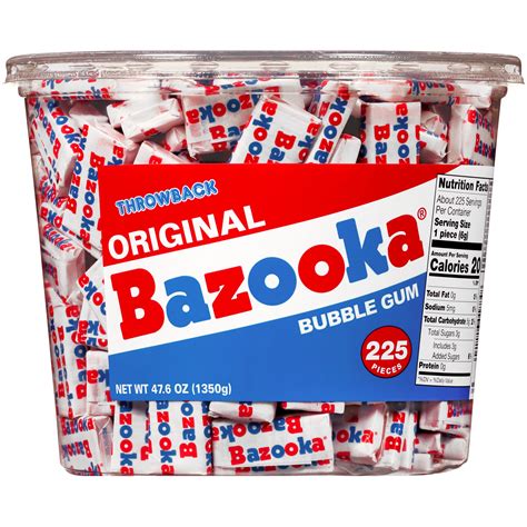 bazooka bubble gum individually wrapped pink chewing gum  original