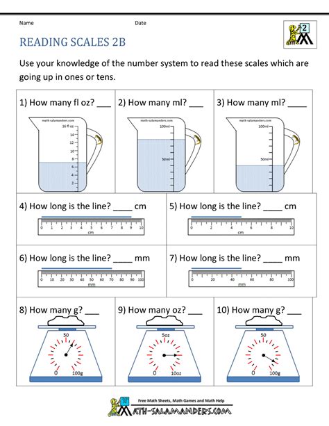 grade measurement worksheets