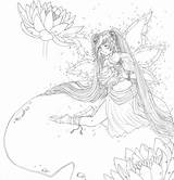 Coloring Fairy Anime Water Pages Outline Boy Deviantart Contest Fantasy Guy Manga Print Drawings Coloringhome Comments sketch template
