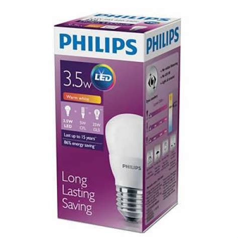 Jual Lampu Bohlam Led Philips Warm White Kuning 3 5 Watt 3watt 3w 3 W