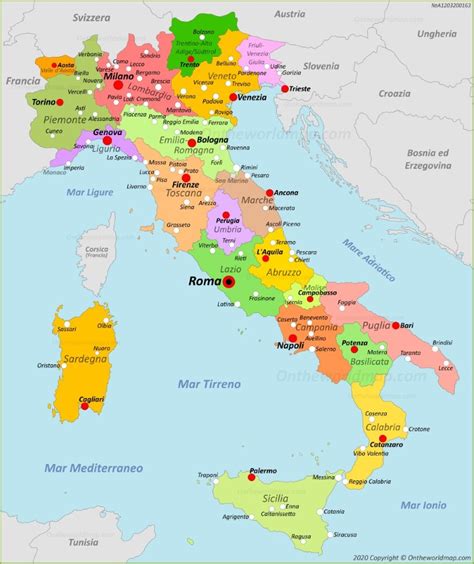 mappa italia mappe ditalia