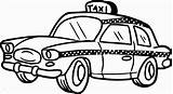 Taxi Coloring Clipart Driver Cartoon Car Pages Taxis Kids Transportation Cab Divyajanani Cute Clipground sketch template