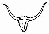 Coloring Horns Bull Pages Tekening Large Printable sketch template