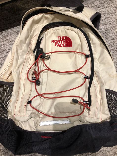 north face backpack white  mercari north face backpack