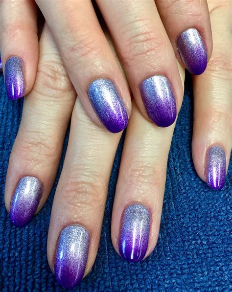 Purple Ombré Nails Purple Ombre Nails Gel Manicure Manicure