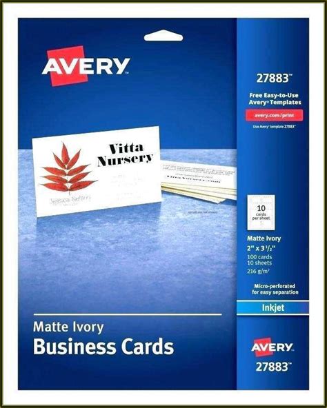 avery  business cards template postcard resume template