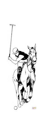 Polo Coloring Player Hitting Ball Pages Gif Online sketch template