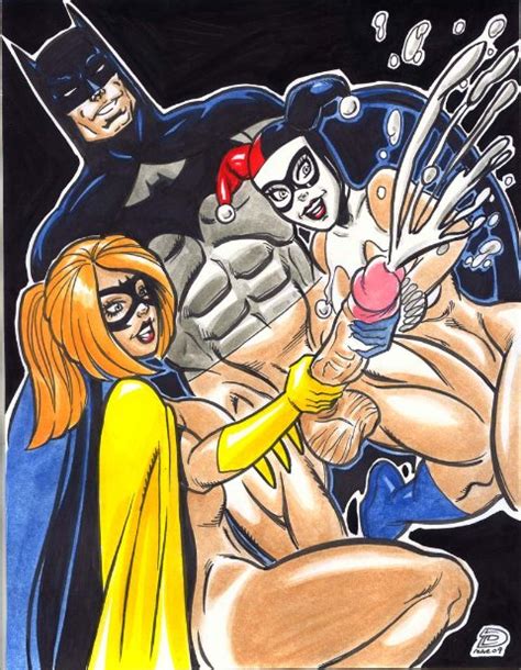 Robin And Harley Quinn Jerk Off Batman Gotham City Group