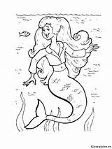 Mermaid Zeemeermin Kleurplaat Coloring Meerjungfrau Sirene Kleurplaten Sirenes Colorat Disegni Bambini Sereia P07 Malvorlagen Ausdrucken Malvorlage Sereias Mermaids Colorare Planse sketch template