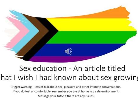 sex education teaching resources