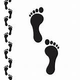 Footprint Footprints Footsteps sketch template