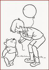 Christopher Robin Pooh Winnie Coloring Pages Printable Drawing Books Color Friends Balloon Colouring Bear Birthday Characters Robins Kids Disney Book sketch template