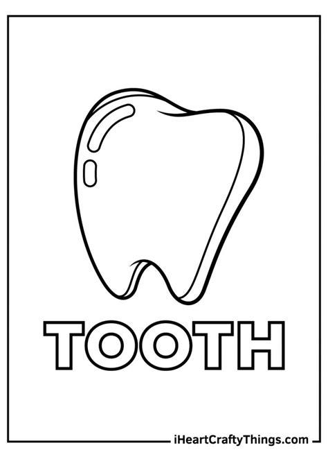 tooth coloring pages   printables
