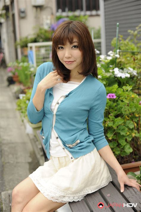 Juri Kitahara In Blue Sweater And Lace Skirt