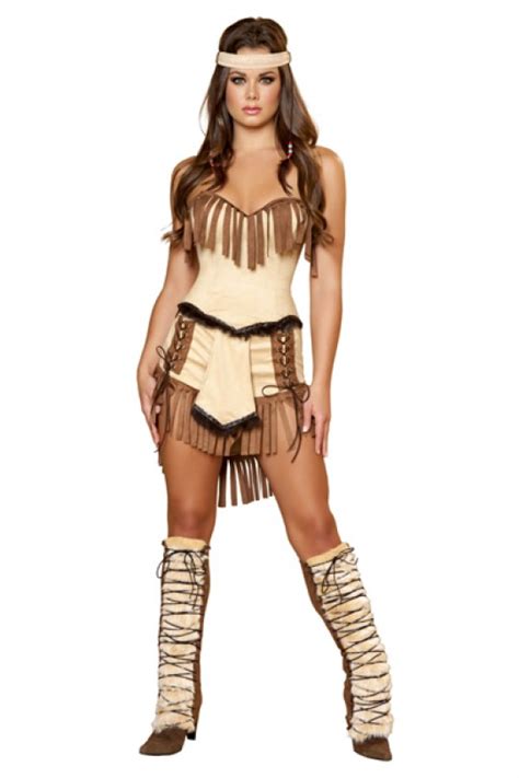 Tan 3pc Indian Mistress Amiclubwear Costume Online Store