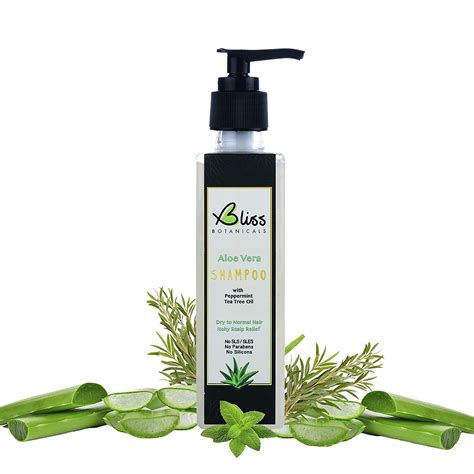 buy bliss botanicals aloe vera shampoo with peppermint and tea tree oil