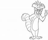 King Julien Coloring Pages Madagascar Printable Color Fear Clipart Cute Print Run Popular Another Getcolorings Avondale Library Style Cartoon sketch template