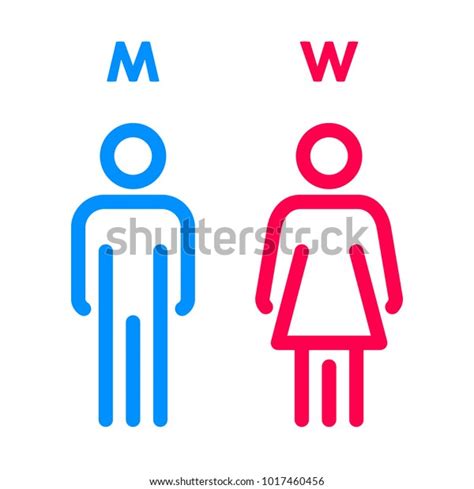 toilet indicating sign vector men women stock vector