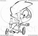 Relay Cartoon Baton Race Holding Running Boy Illustration Lineart Vector Royalty Clipart Toonaday Outline Leishman Ron sketch template