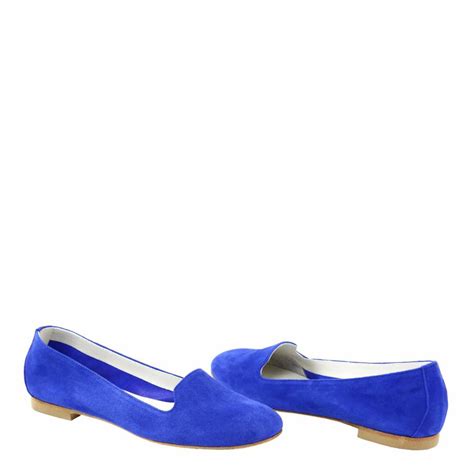 Cobalt Blue Suede Slip On Flat Shoes Brandalley