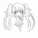 Chibi Cute Coloring Pages Pose Base Template sketch template