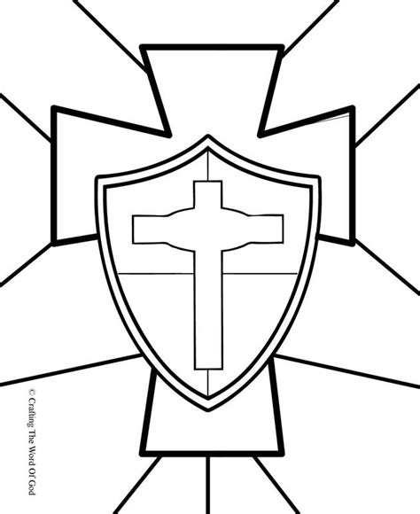 shield  faith coloring page coloring nation